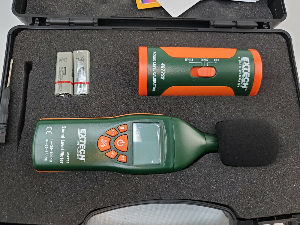 Extech 407732-Kit Low/High Range Sound Level Meter Kit - New