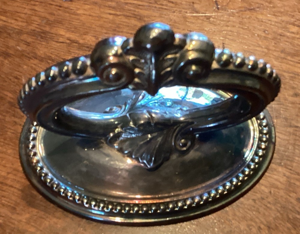 Vintage Silver Plate Removable Handle for Tureen Dish.