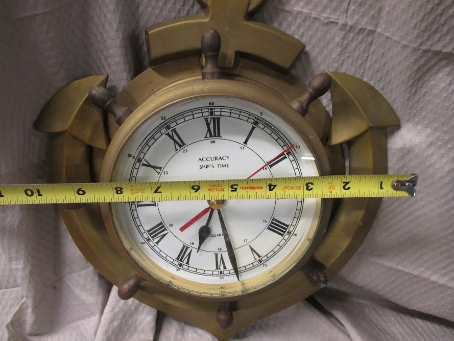Vintage PENCO Brass Nautical Ship's Time Wall Quartz Clock