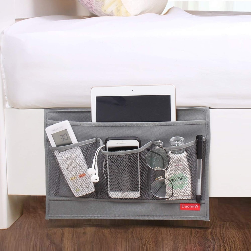 Bedside Caddy Storage Organizer Remote Control Holder Bag Pocket Couch Sofa