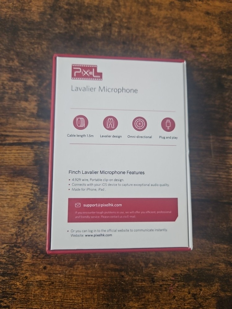 Finch Pixel Lavalier Microphone iPhone 10ft Long