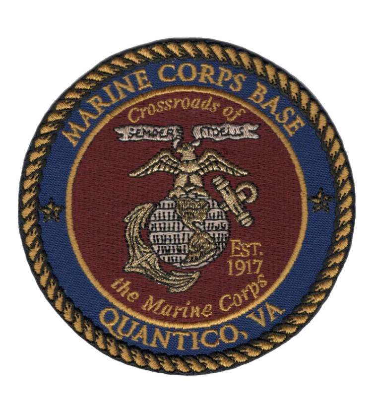 4" MARINE CORPS BASE QUANTICO EMBROIDERED COLOR PATCH