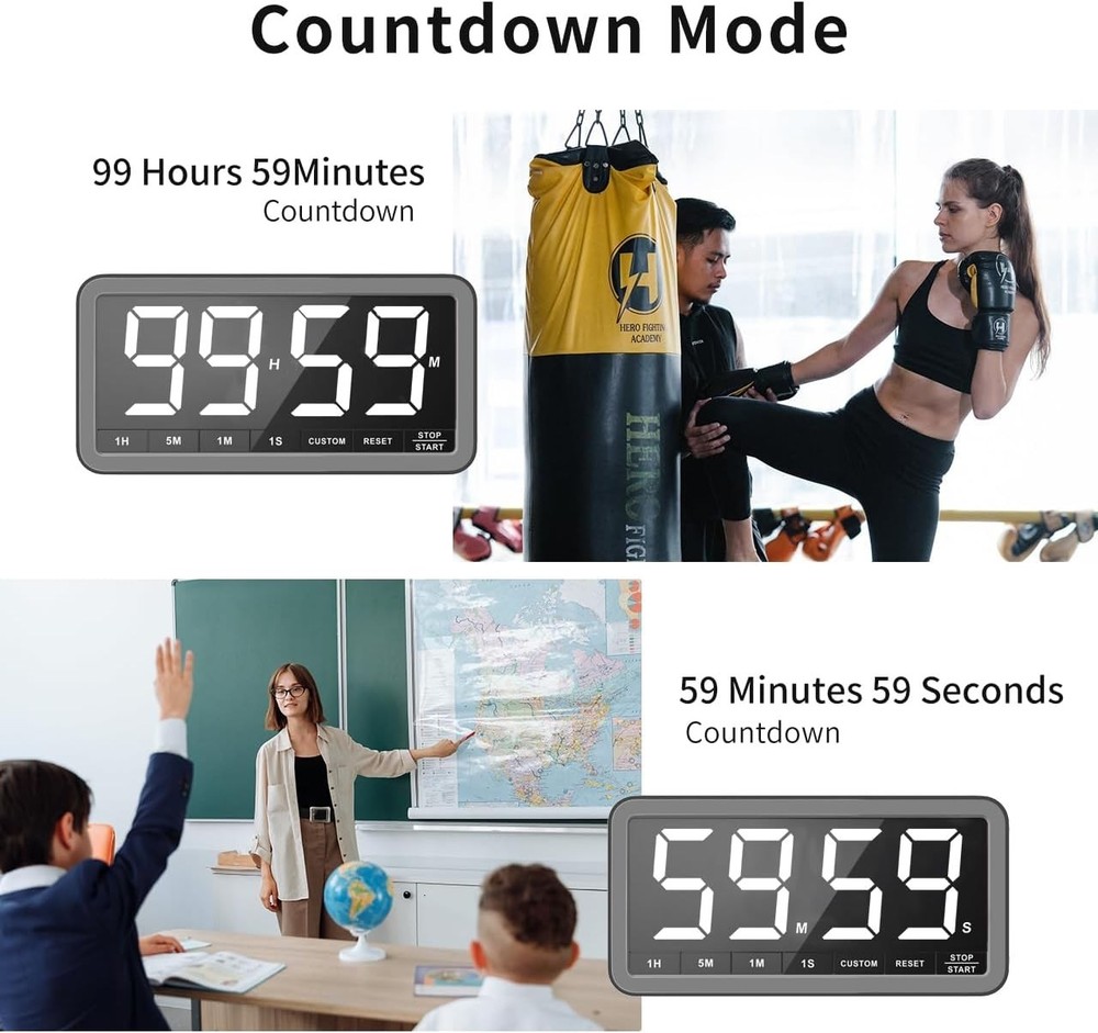 7.8” Digital Kitchen Timer - Extra Large Display for Effortless Time Management