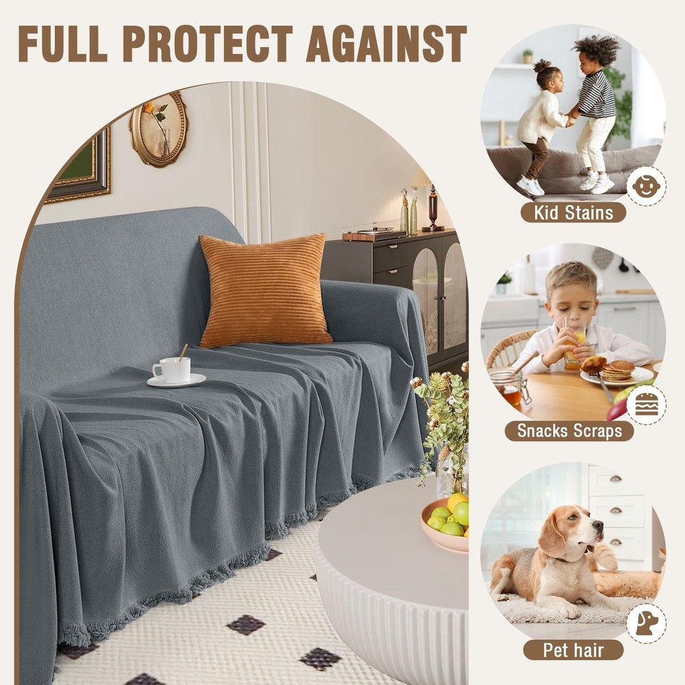 Couch Cover, Couch Cover Blanket for Sofa, Thick Durable Throw for Sectional ...