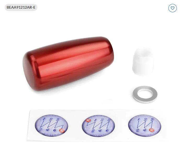 Beatrush for Type E M12x1.25P Red Shift Knob