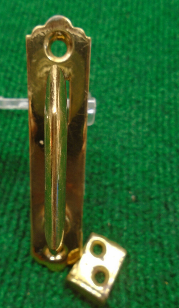 CIRCA 1920 BRASS CABINET PULL or LIFT w/SPRING & STRIKER LATCH (41180)