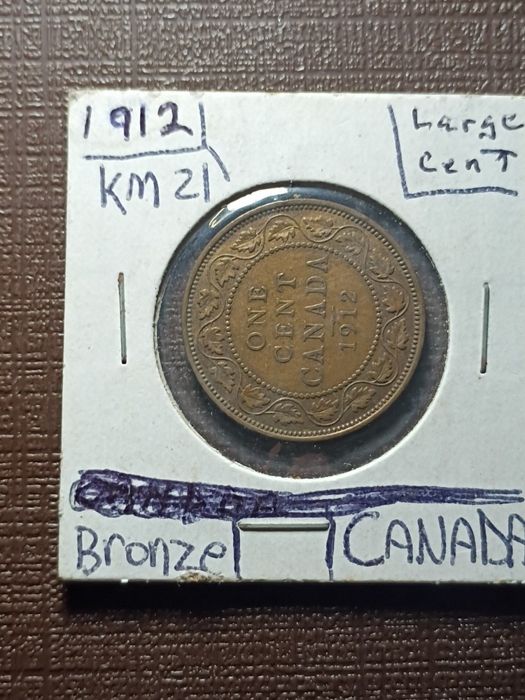 1912 Canada Large Cent KM 21