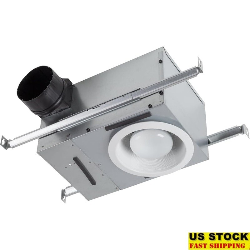 High-Performance Exhaust Fan W/ Light Wall Ceiling Mount Bathroom Kitchen US