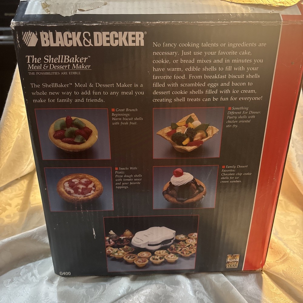 BLACK+DECKER The Shell Baker Meal and Dessert Maker - White: OPEN BOX, Kitchen