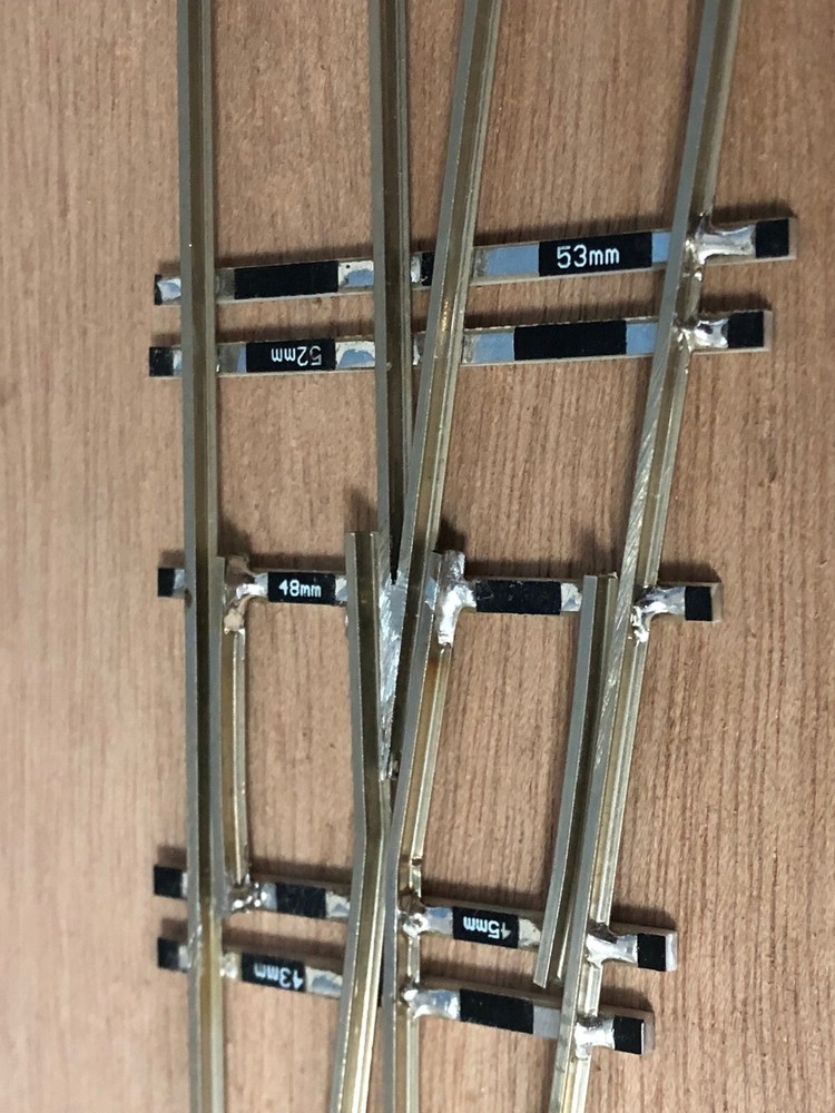 HO scale hand made PC ties pack ( for 2 sets #6 turnout)