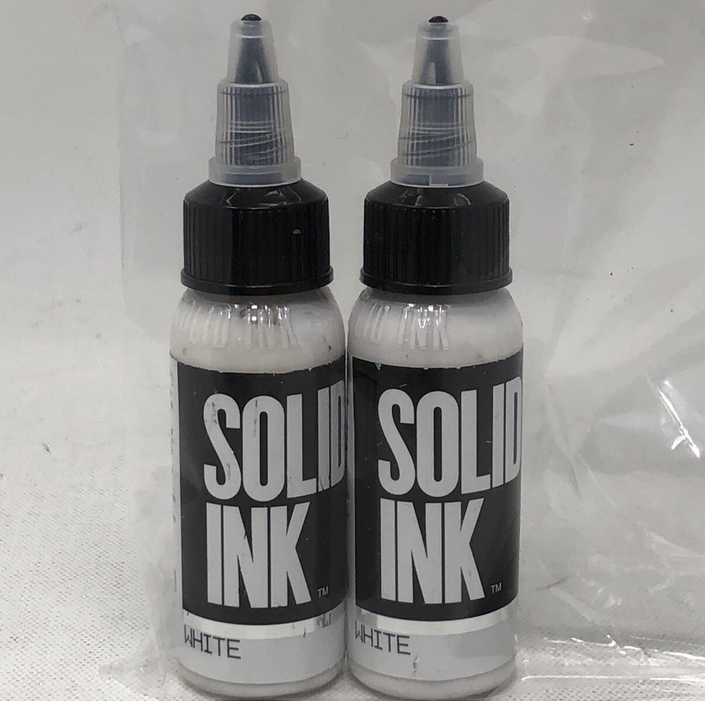 Solid Ink Tattoo Ink White Lot of 2