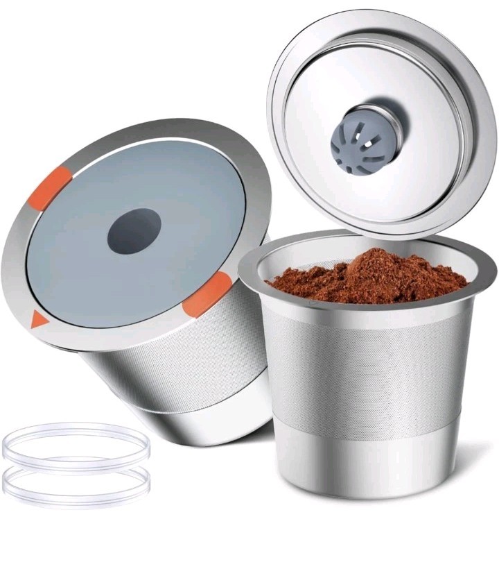 2Pcs K Cup Reusable Coffee Pods Keurig Refillable Kcup Read