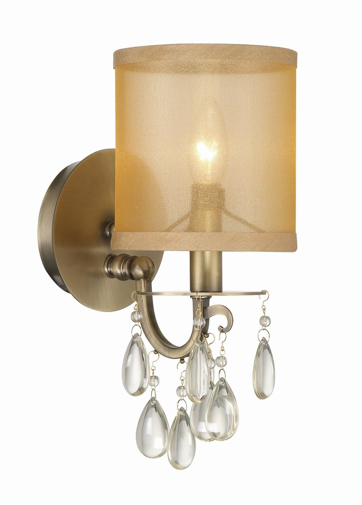 Crystorama Lighting Group 5621 Hampton 13" Tall Wall Sconce - Brass
