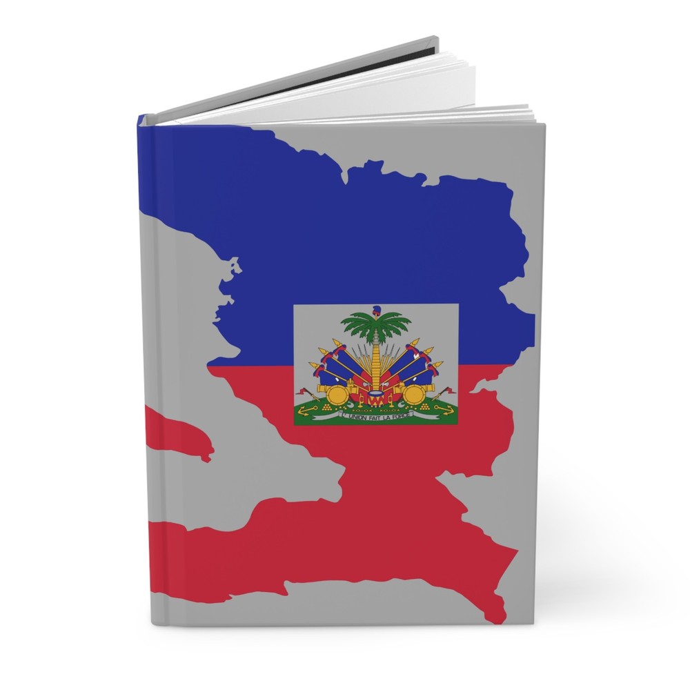 Haiti Map Flag Hardcover Journal | Matte Patriotic Notebook