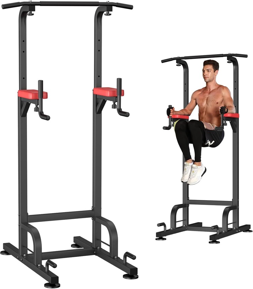 Sturdy 400 lbs Capacity Power Tower for Pull Ups and Dips - Home Gym Essential