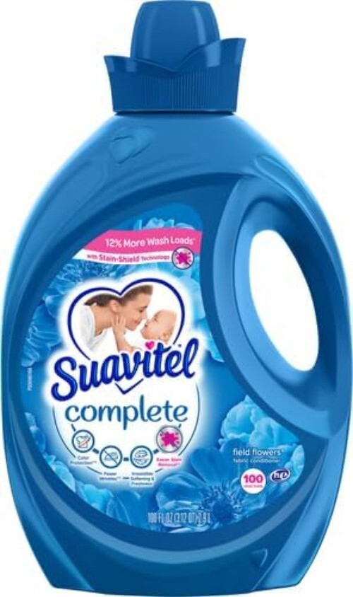 Complete 100 oz Liquid Fabric Softener - Stain-Shield Technology & Fresh Scents