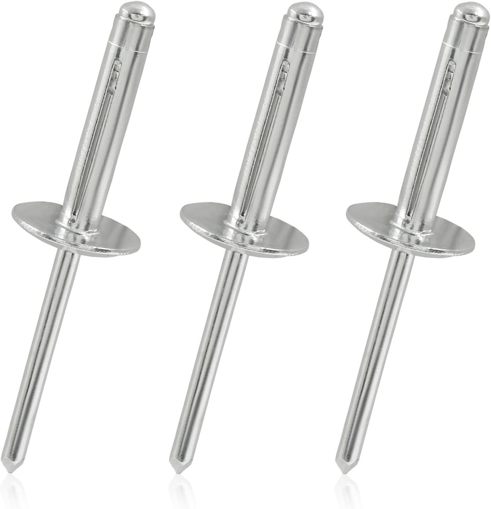 50Pcs Aluminum Tri-Fold Exploding Pop Rivets 3/16 Large Flange,3/16''X 1'' Large