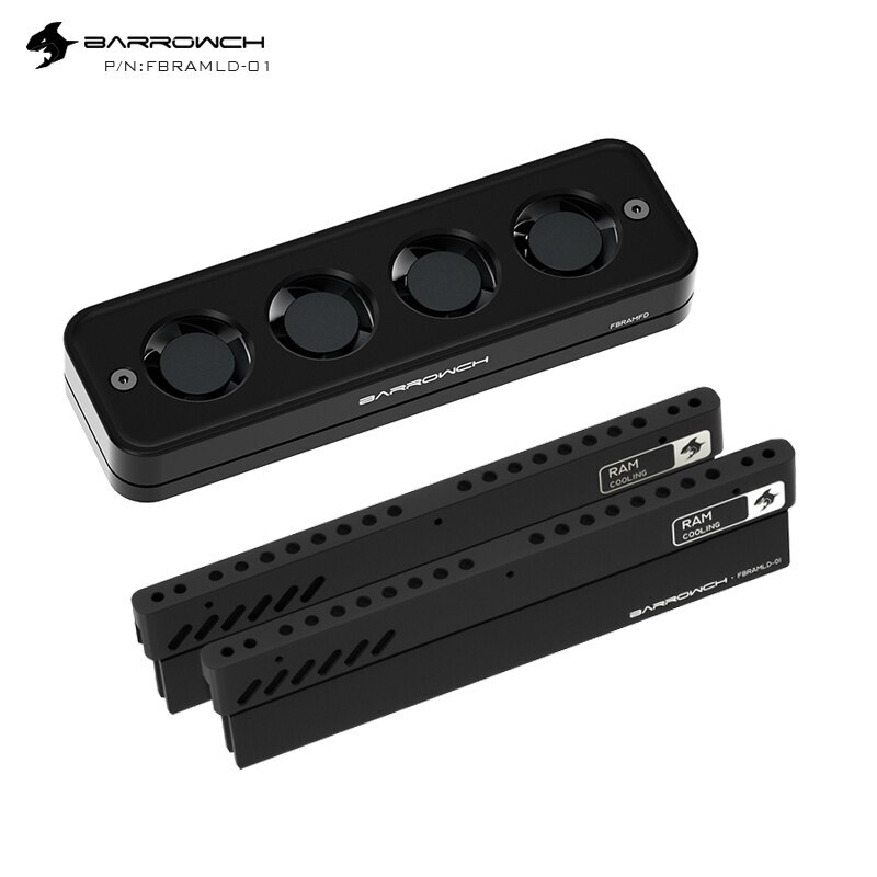 Barrowch Air Cooled RAM Radiator For PC Heat Dissipation Support 2/4pcs Cover