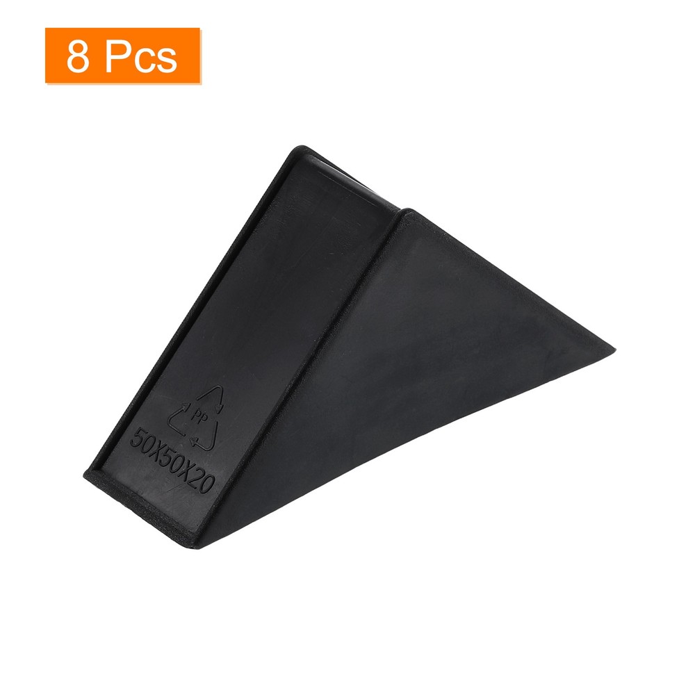 8Pcs Corner Protectors 20x70mm Plastic Right Angle Corner Guards Cushion, Black
