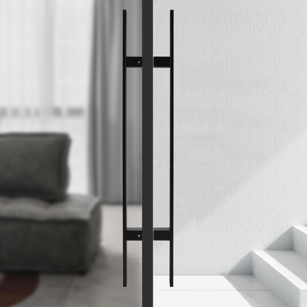 Stainless Steel Double Sided Push Pull Door Handle, H-shaped Door Pull Handle