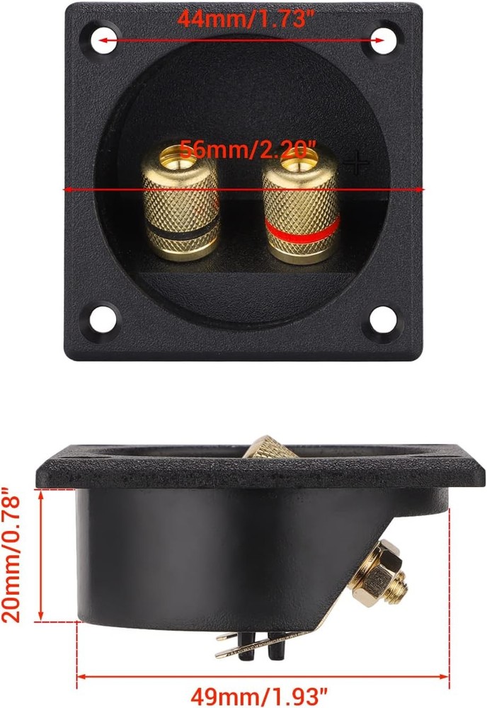 2-Way Speaker Terminal Facmogu 2.2in Binding Post Cup 2pcs
