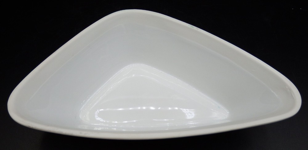 German Porcelain Triangular Floral Candy dish w/lid