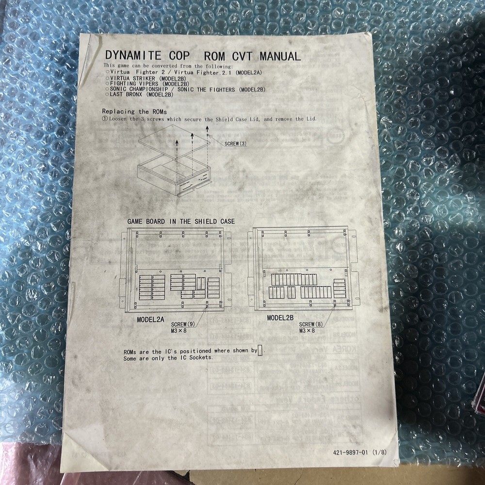 DYNAMITE COP rom Cvt sega  video game manual