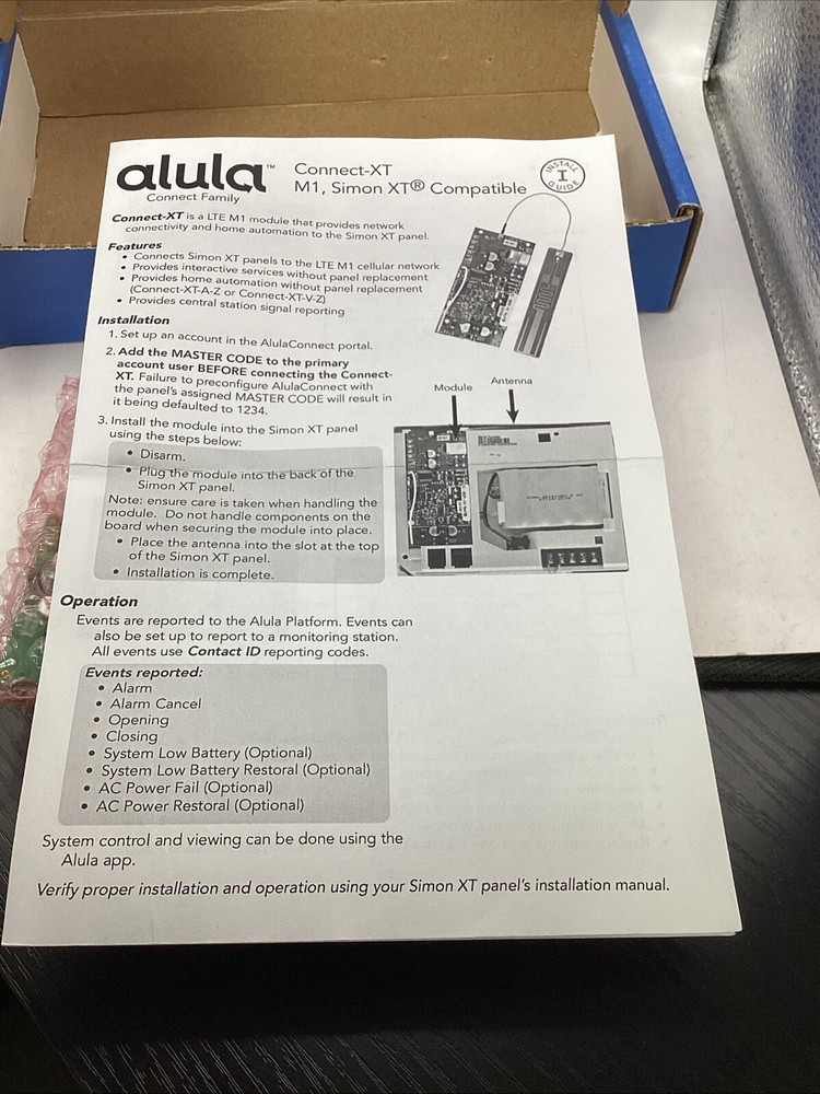 Alula Connect-XT-V Connect XT LTE M1 VZ Module 🟣 NEW