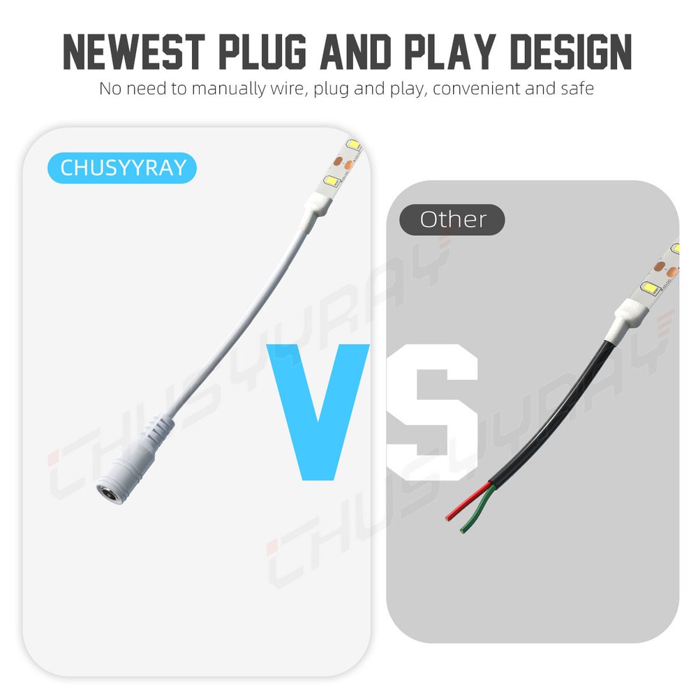 RV Awning Lights 16.4ft, 12V LED Light Strip, 6000K Camper Lights, White