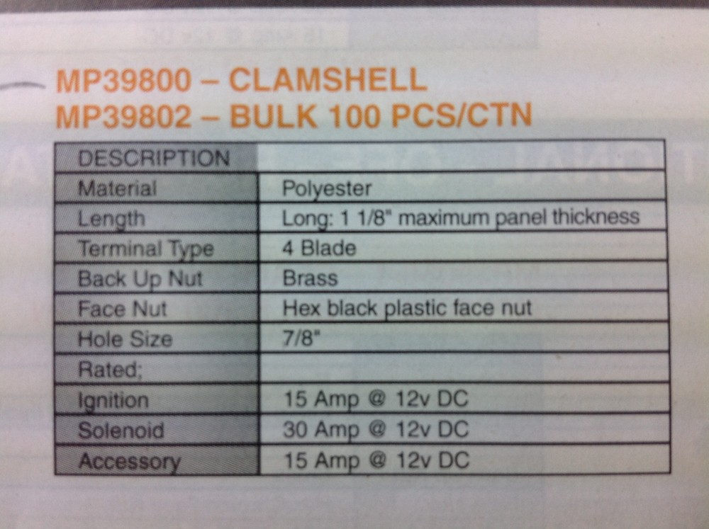 IGNITION SWITCH SIERRA MP39800 4 POSITION INBOARD ACCESSORY-OFF-ON-START BOAT