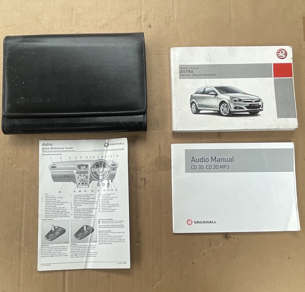 Vauxhall Astra Owners Manual Hand Book