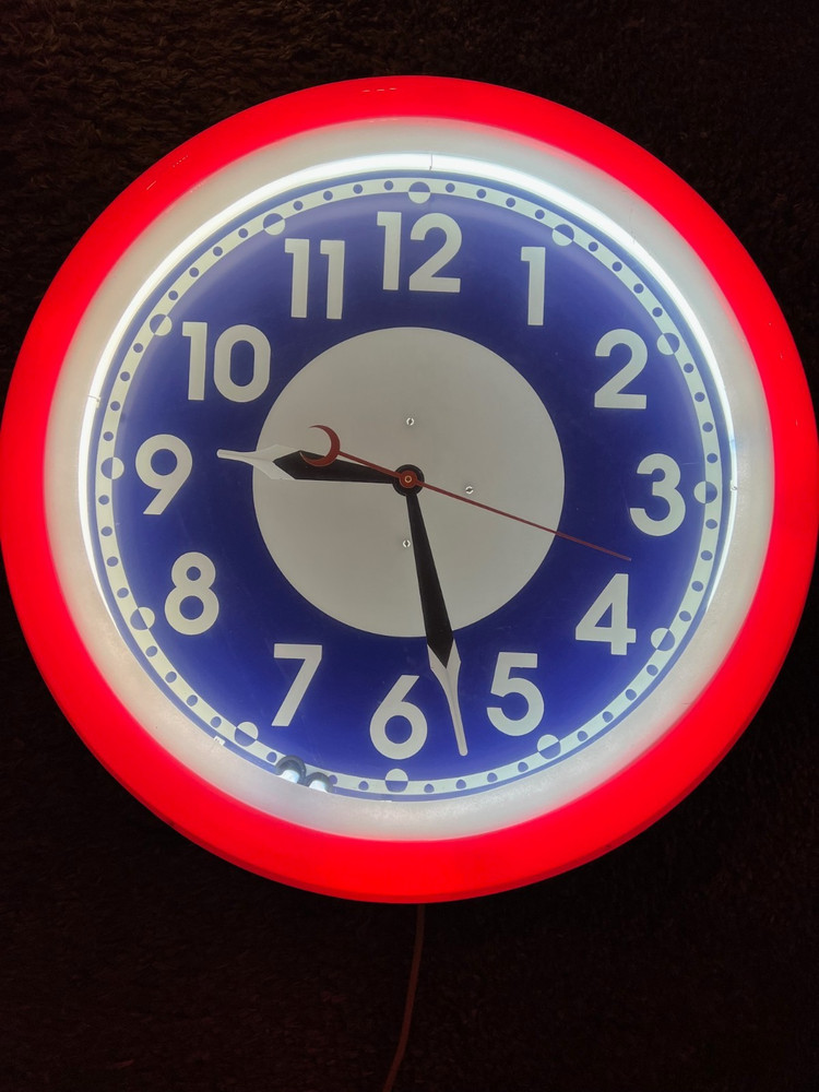 Original Neon Clock Very Good Working Condition