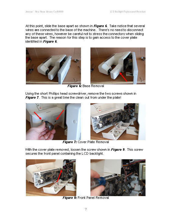 Brother 895 LCD Replacement Back Light Kit *** NO SOLDERING REQUIRED!