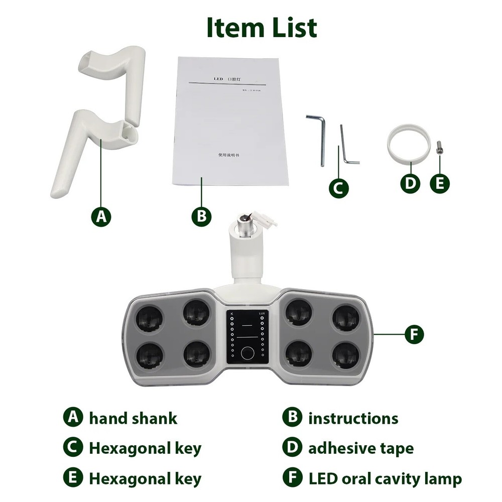 Dental Surgical LED Operation Light Sensor Switch Dual Color Adjustable 22mm