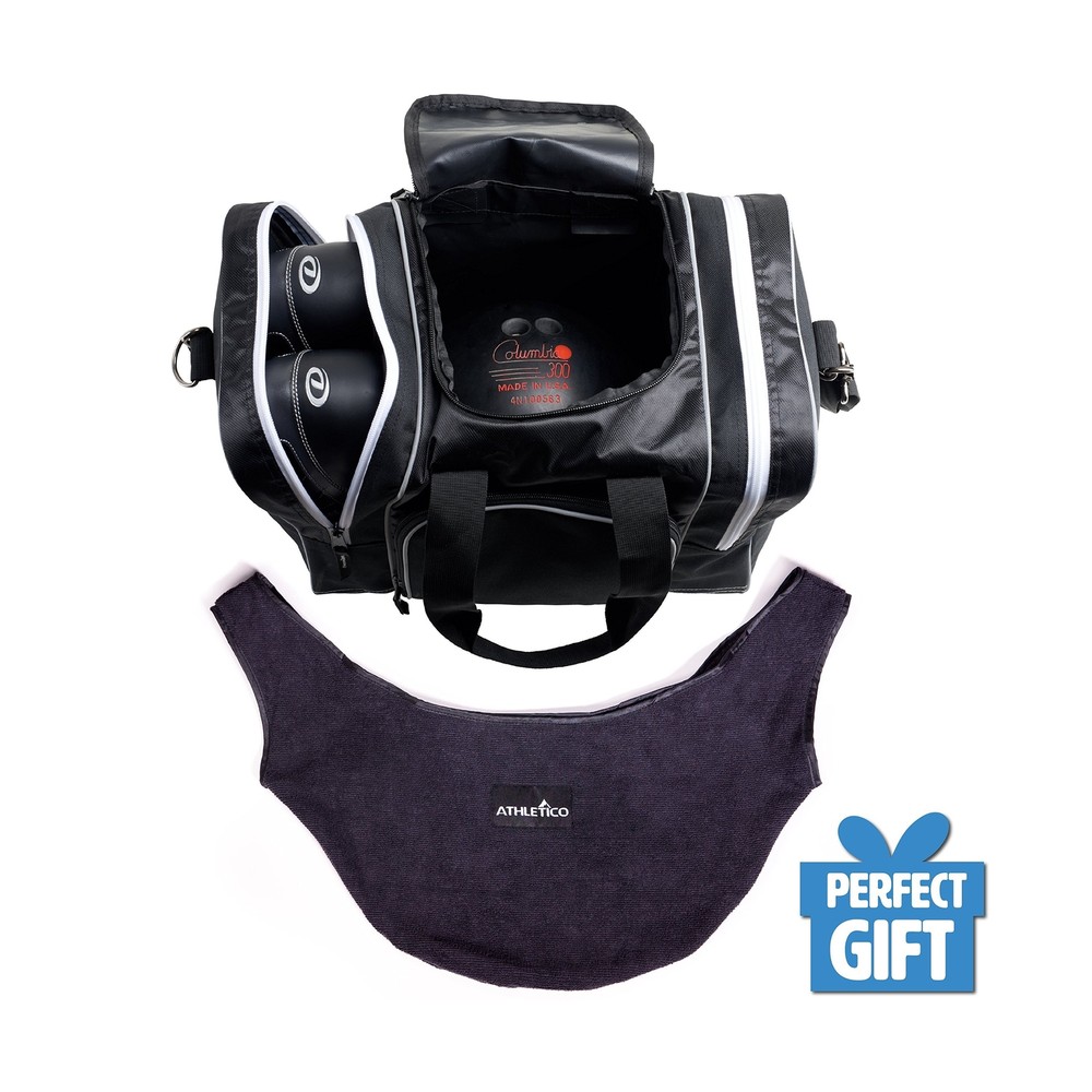 Athletico Bowling Bag & Seesaw Polisher Bundle Black