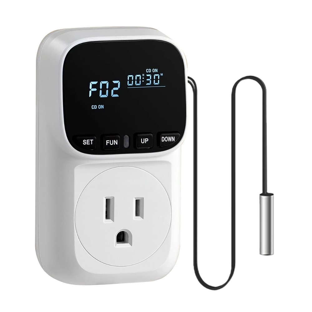 Digital Temperature Controller Plug 16A High Power Thermostat Heating Cooling