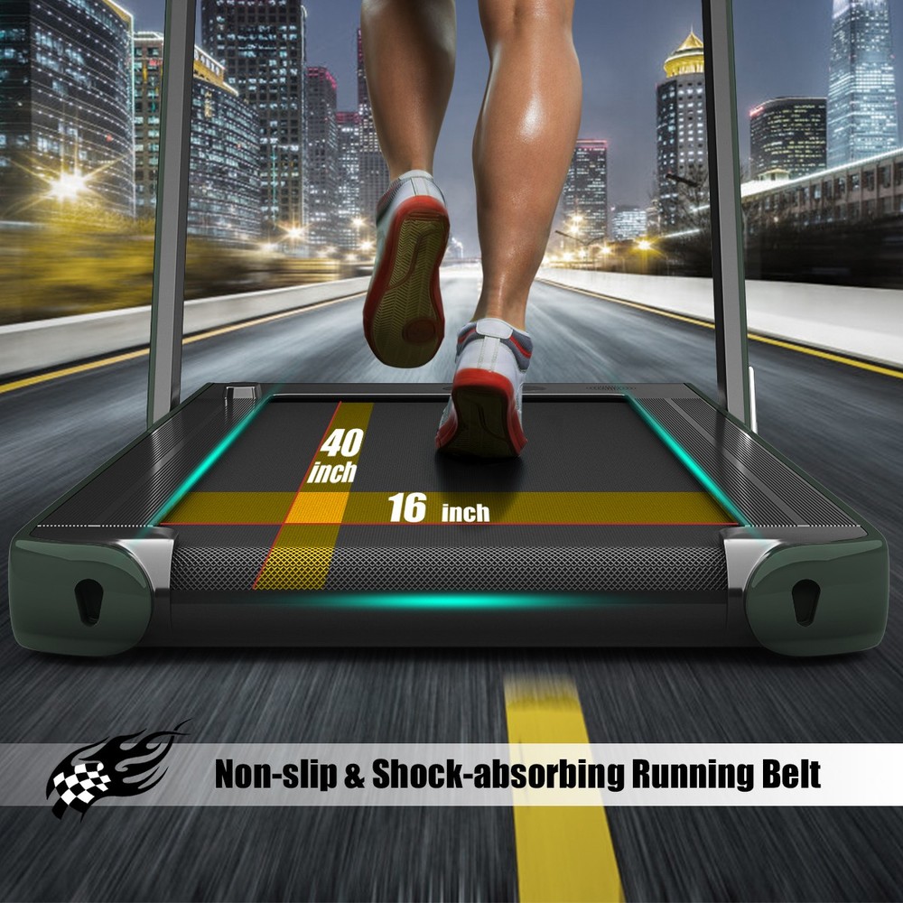 2.25HP 2 in 1 Folding Jogging Machine Treadmill Dual Display W/Speaker