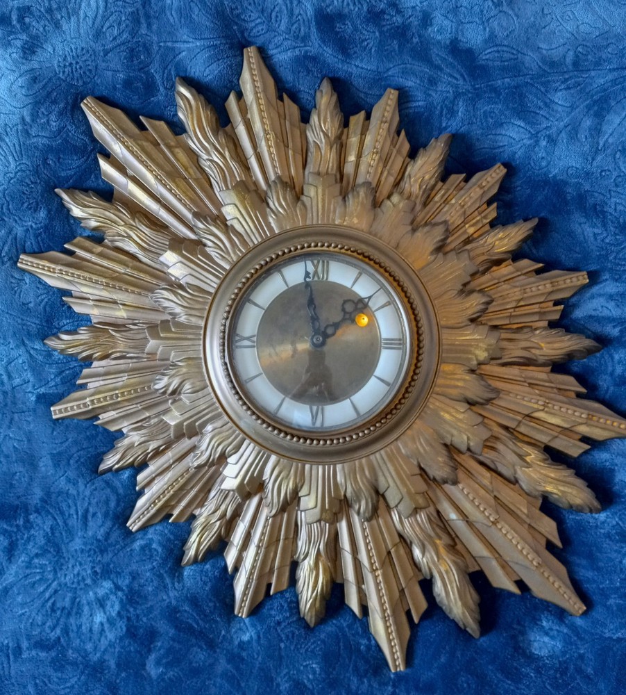 MCM Gold Starburst Clock ~ Welby-Style