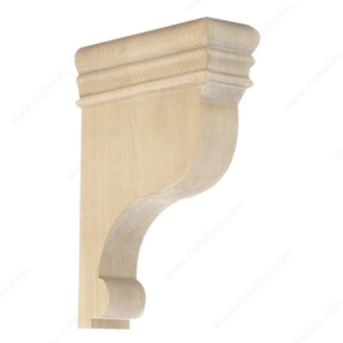 Pair of new Solid Maple corbels, stain grade . 2 Hanging bracket mortise in.