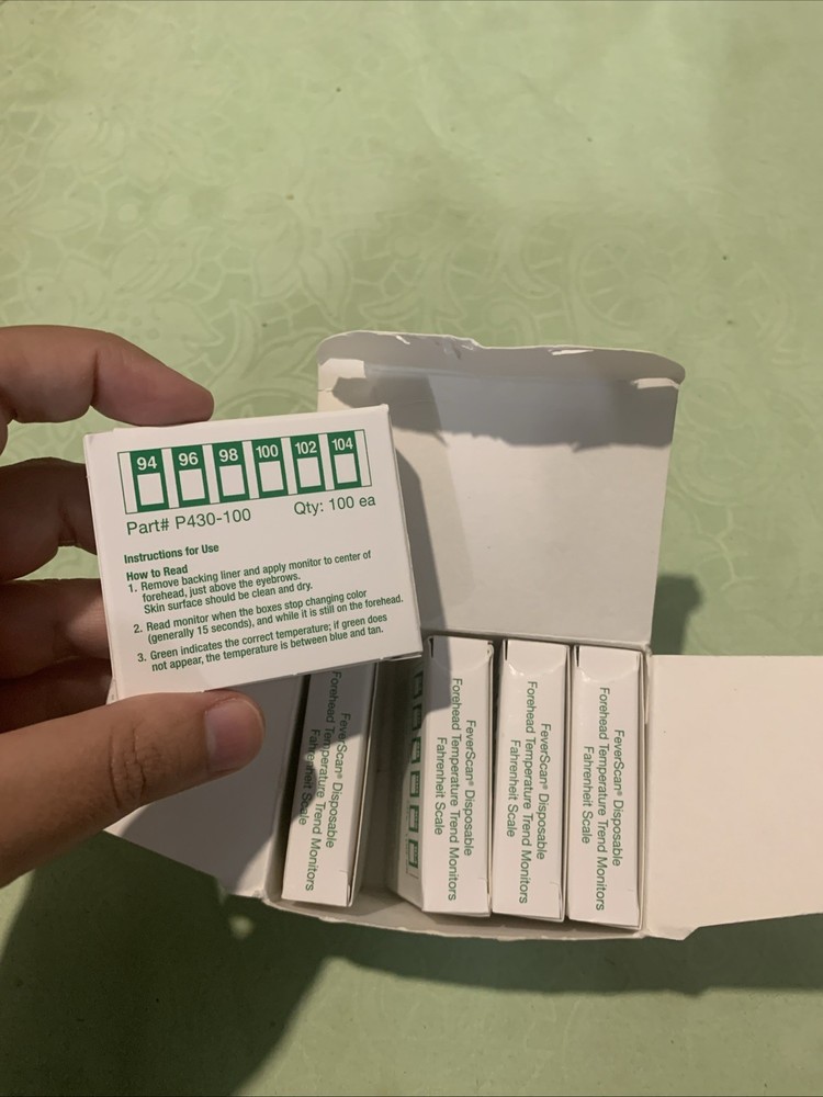 FeverScan P430 M04420 Disposable Forehead Temperature Thermometer 100-pc
