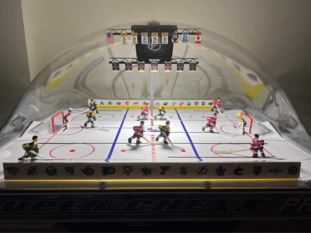 Pittsburgh Penguins CHEXX Mini Stanley Cup & Retired # Banner + 2 RAFTER KIT