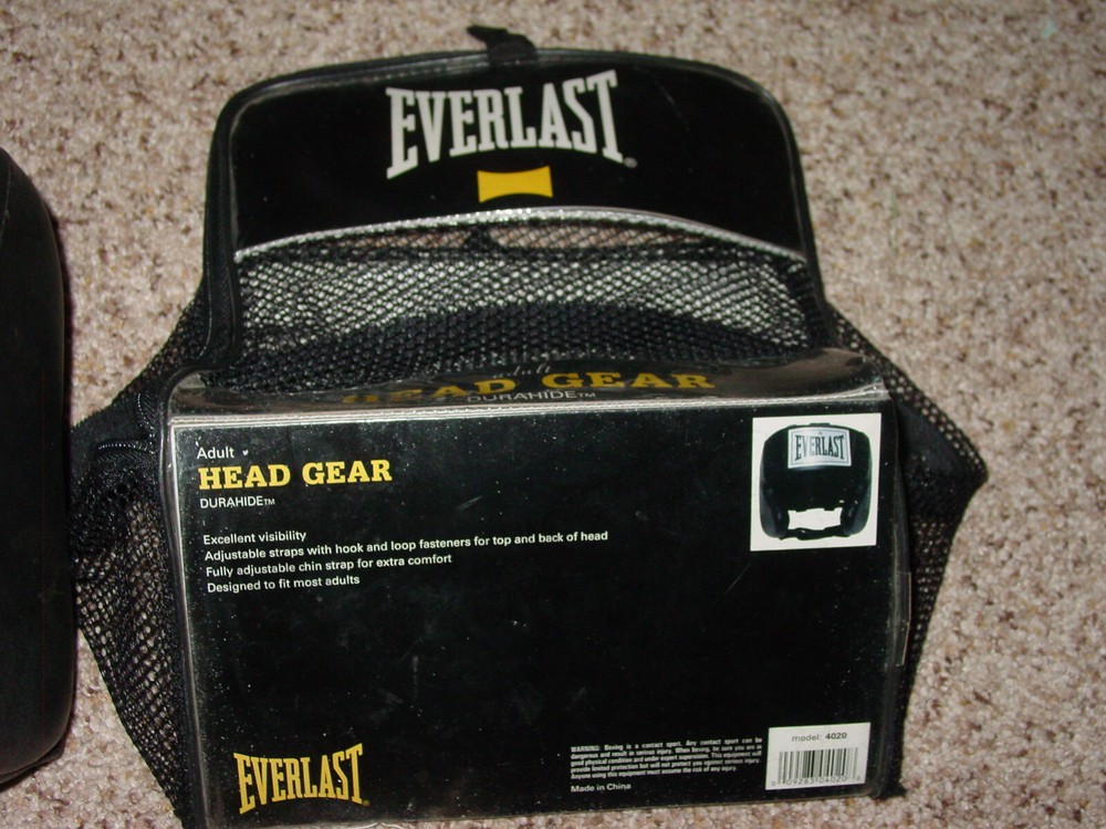 Everlast Leather Open-face 4020 Black Headgear/Headguard