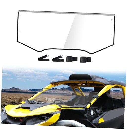 Front Half Windshield Compatible with 2024+ Can-Am Maverick R Accessories