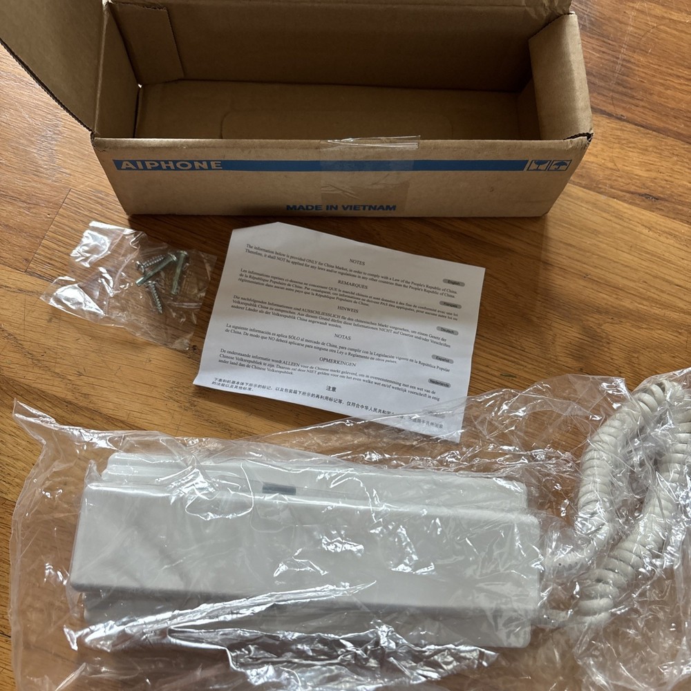 Aiphone Model VC-K Intercom Audio Handset White - NEW In Box