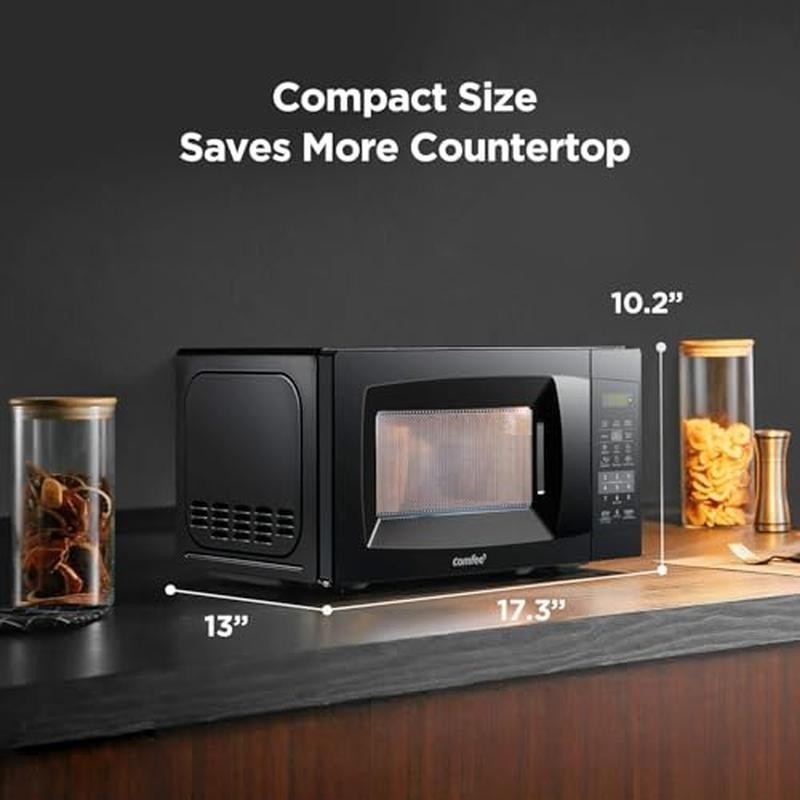 Countertop Microwave Oven W/ Eco Mode Mute Function One-Touch Controls New