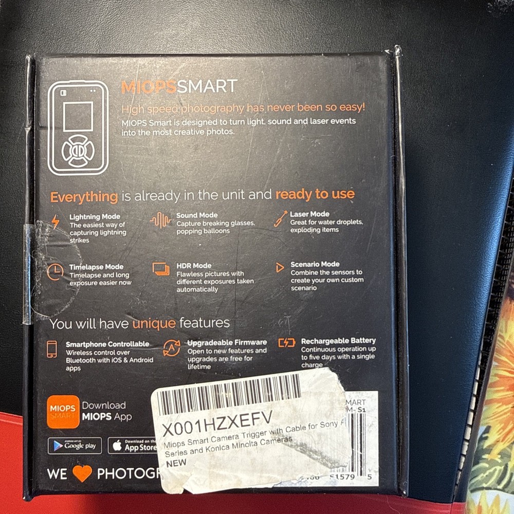 MIOPS Smart+ Camera & Flash Trigger Smartphone Controllable High Speed Sony A