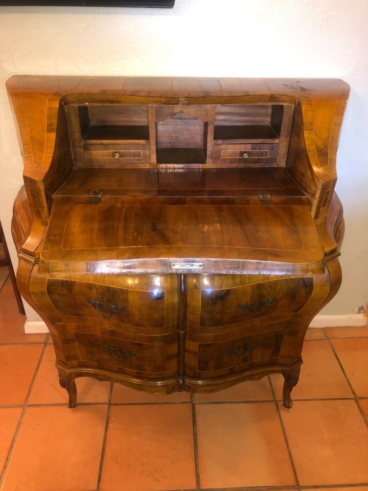 Rare Antique Bombe Secretary