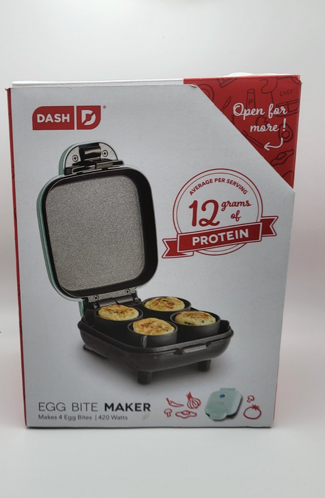 Dash Egg Bite Maker - DBBM400 - Makes 4 Egg Bites (recipe guide) Open Box