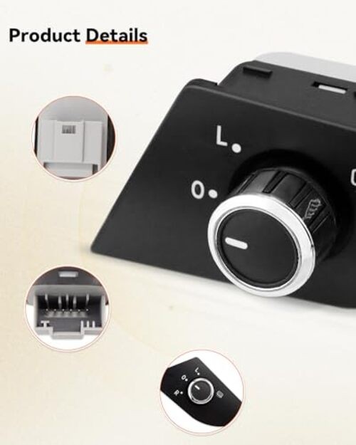 Adjust Knob for VW Passat 2010 2011 2012 Side View Mirror Control