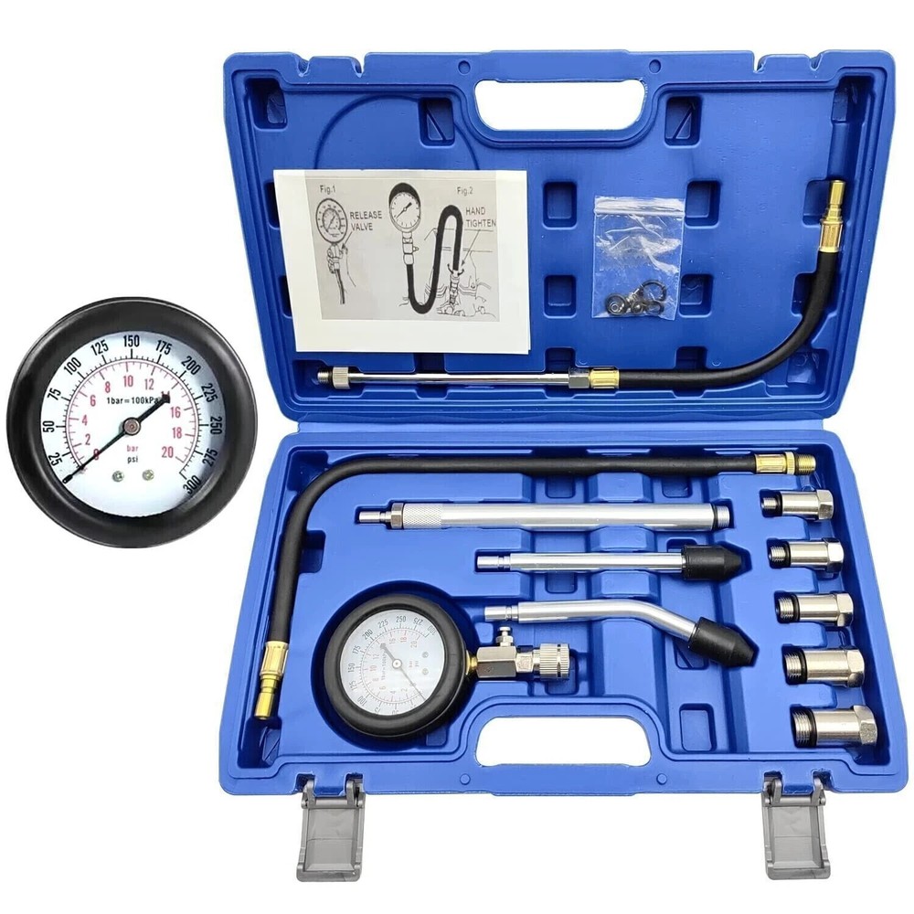 Cylinder Leak Down Tester, Engine Compression Tester & Leakage Detector Kit 1set